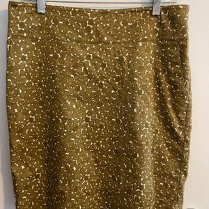 Merona Green Pattern Pencil Skirt Size 4